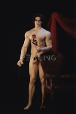 180cm/5ft10 Male Black Hair Silicone Sex Doll - Micah - Image 4